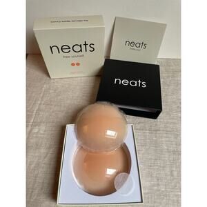 NEATS Nipple Covers Reusable & Hypoallergenic Silicone Pasties L-XL D+ Cups New